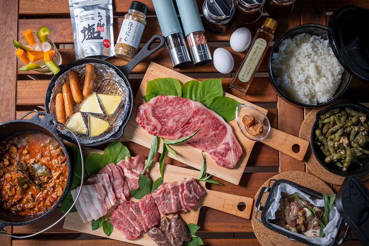 こだわりのグランピングBBQメニュー