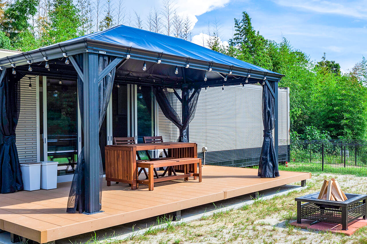 専用のアウトドアテラス