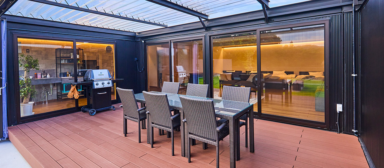 専用BBQスペース、風呂、トイレ完備