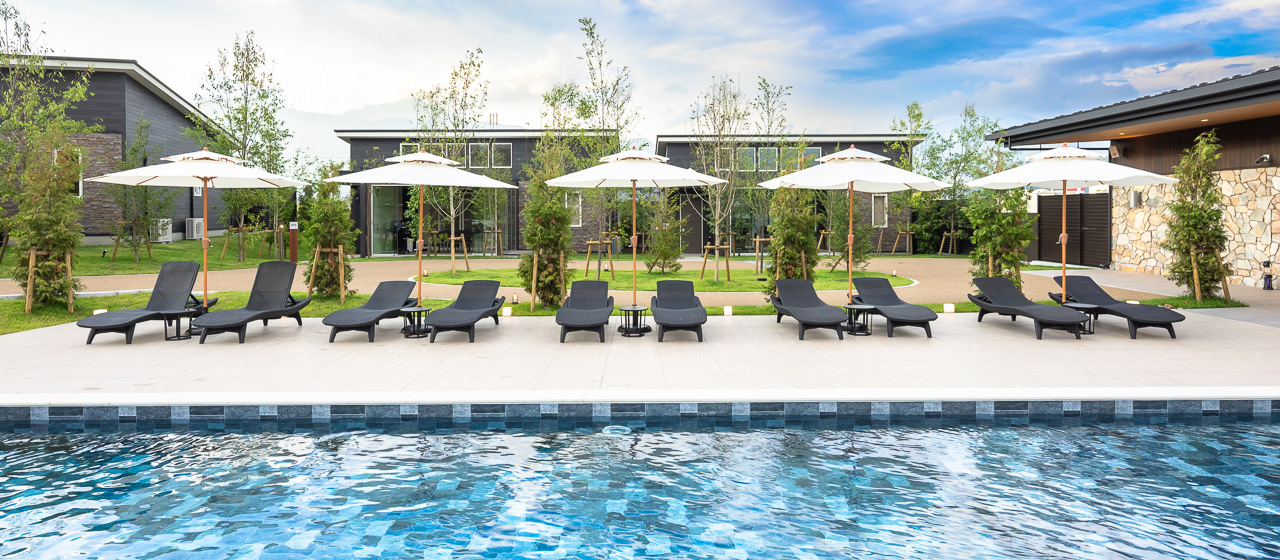 全16棟のリゾートヴィラ＆グランピング施設